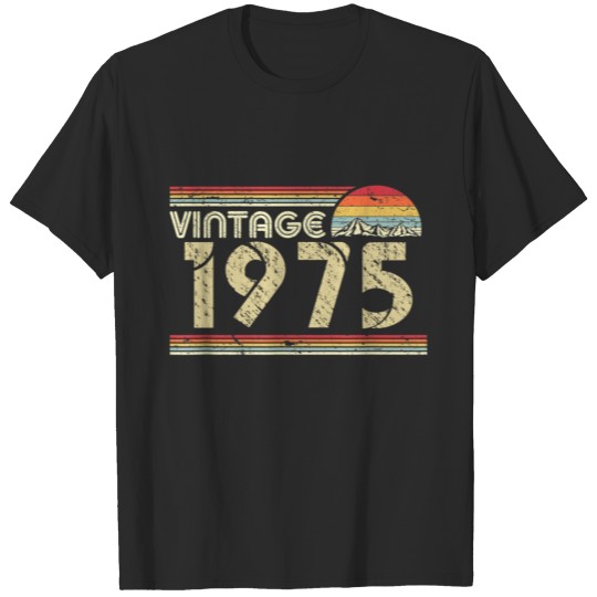 Discover Birthday Gift  Classic Vintage 1975 , Happy B T-shirt