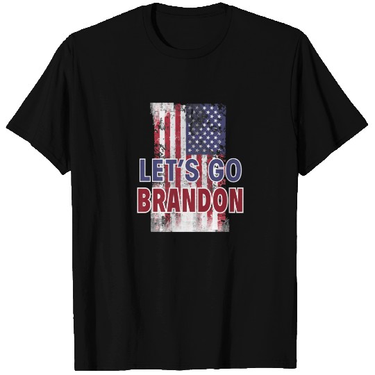 US Flag Funny Conservative Pro Trump Let's Go Bran T-shirt