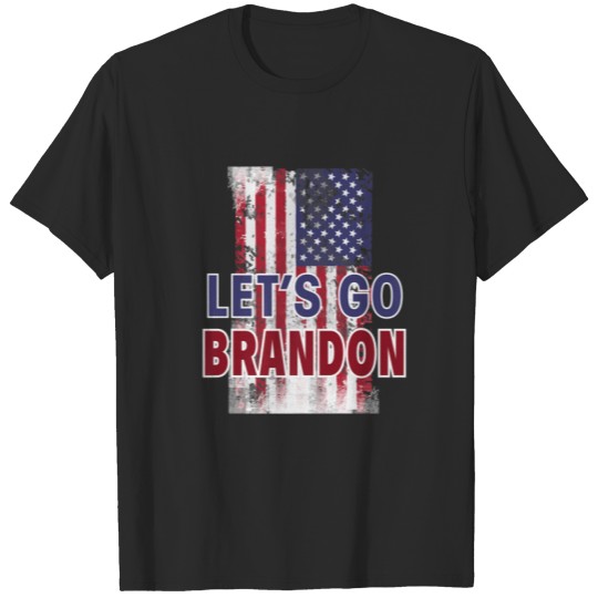 US Flag Funny Conservative Pro Trump Let's Go Bran T-shirt