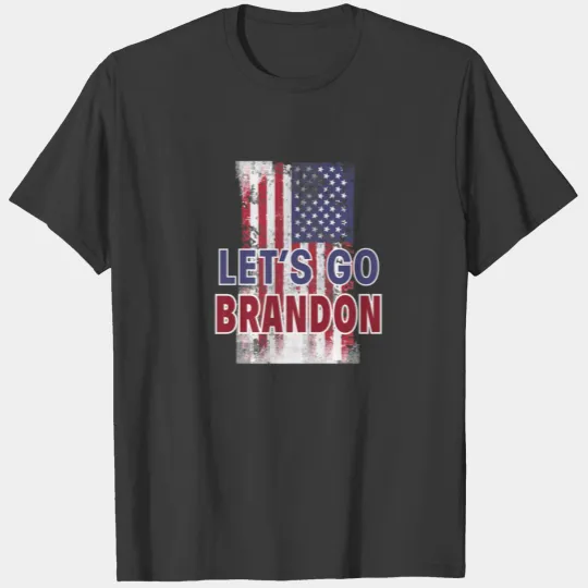 US Flag Funny Conservative Pro Trump Let's Go Bran T-shirt