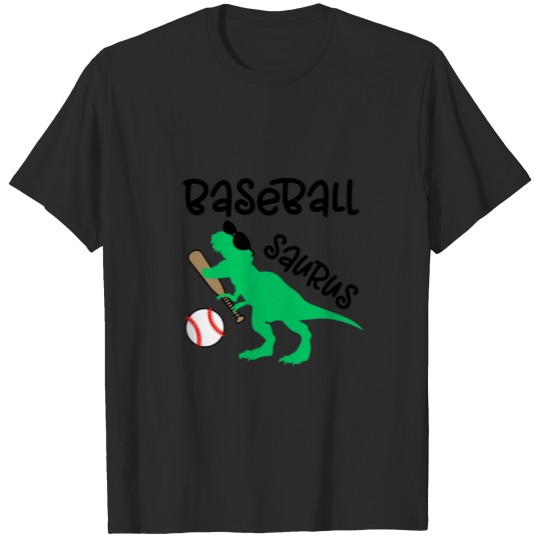 Kids Dinosaur Baseball Saurus For Toddler T-shirt