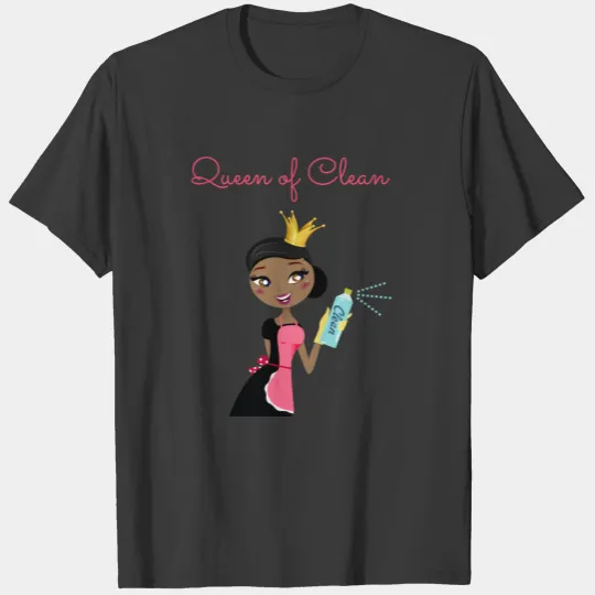 Cleaning Service Ethnic Female Maid Logo Crown T-shirt