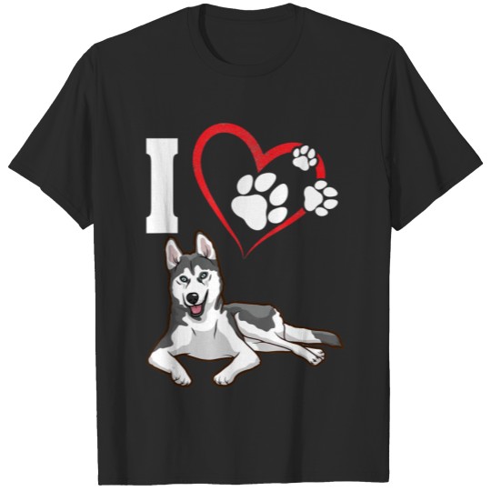 Discover I love my siberian husky dog | Home Decor Gift T-shirt