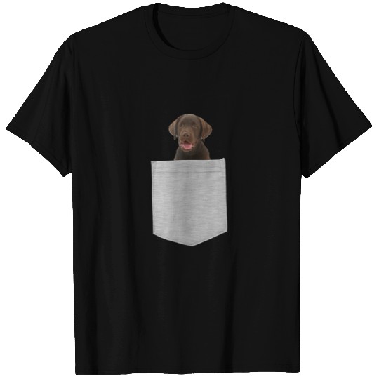 Chocolate Lab Dog In Your Pocket Gift T-shirt