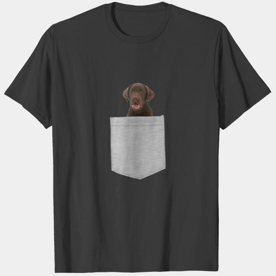 Chocolate Lab Dog In Your Pocket Gift T-shirt