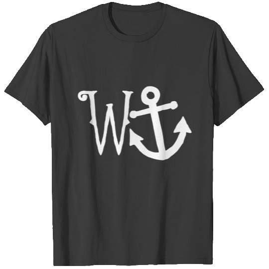 W + Anchor = Wanker T-shirt