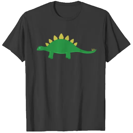 with a Stegosaurus T-shirt