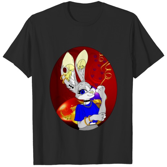 Discover Happy Easter White Hase Ladies langarm T-shirt