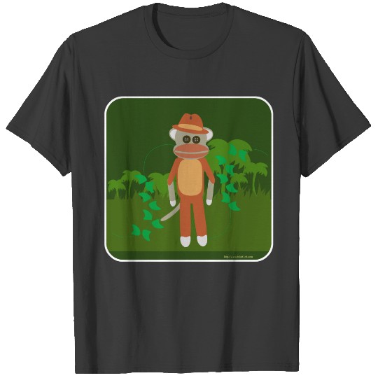 Jungle Explorer Tour Sock Monkey Character T-shirt