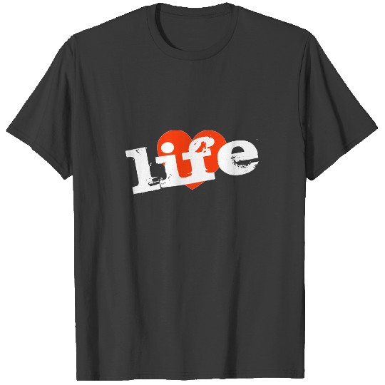 Discover Love Life! Red Heart Design. T-shirt