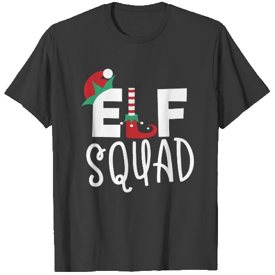 Elf Squad Funny Family Gathering Christmas Costume T-shirt