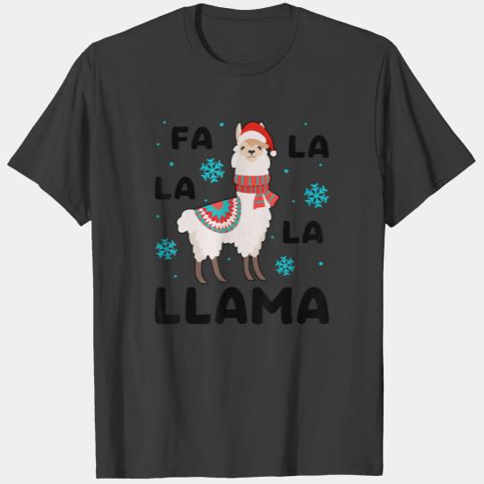 Pajamas Xmas Fa La La Llama Kids Women Christmas P T-shirt