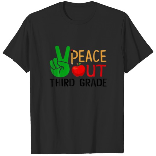 Discover Peace Out Third Grade Cute Last Day Of School Grad T-shirt