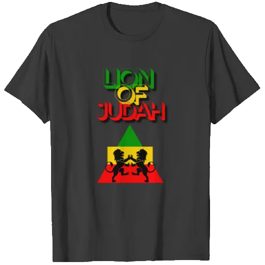 Chic Green Yellow Red Jamaica Rasta Lion of Judah T-shirt