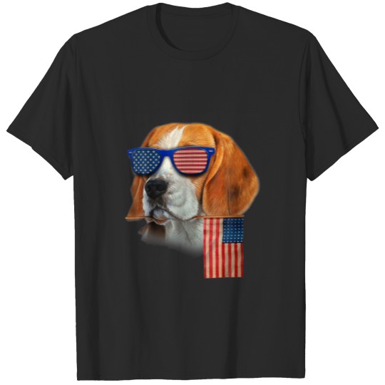 Beagle American Flag Patriotic Beagle Dog 4Th Of J T-shirt