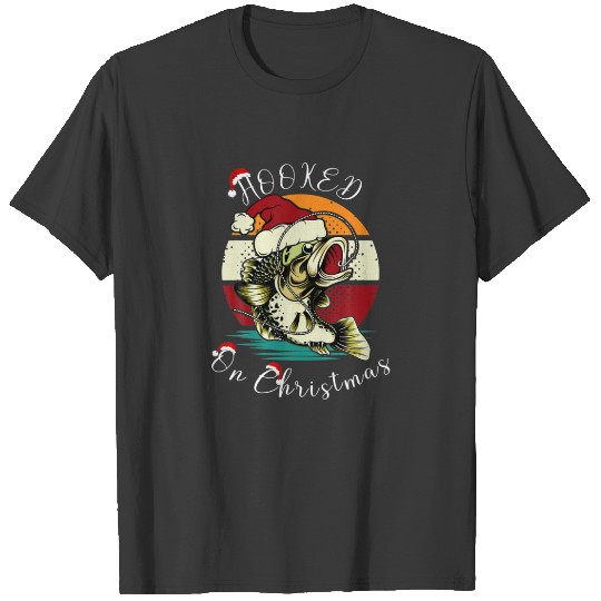 Vintage Hooked On Christmas, Merry Fishmas Costume T-shirt