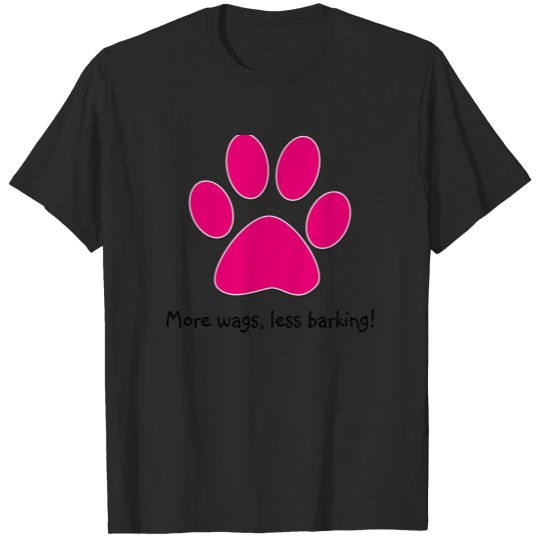 Discover Funny Dog  Pink Paw T-shirt