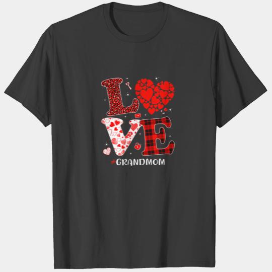 Matching Family Love Grandmom Heart Funny Valentin T-shirt
