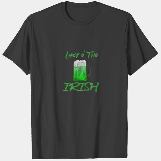 Luck O' The Irish, Green Beer Graphic Design T-shirt