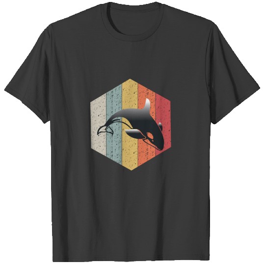 Ocean Animal Lover Orca Retro Style Killer Whale T-shirt