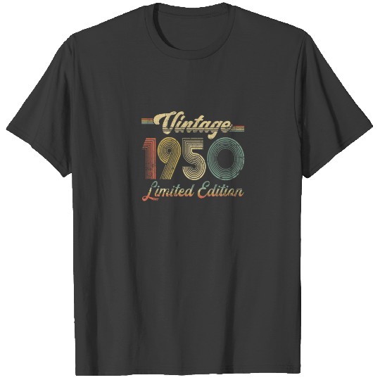 Discover Vintage 1950 Distressed 72Nd Bday 72 Years Old Bei T-shirt