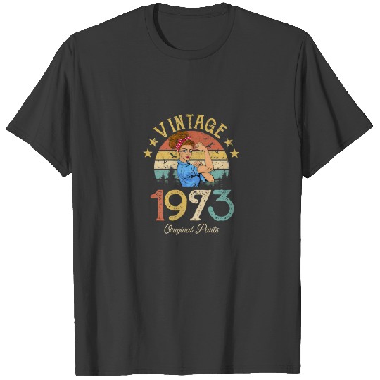 Discover Womens Vintage 1973 Original Parts 1973 49Th Birth T-shirt