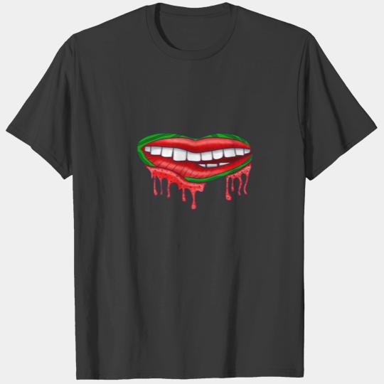 Melon Bite Watermelon Piece Watermelon Mouth T-shirt