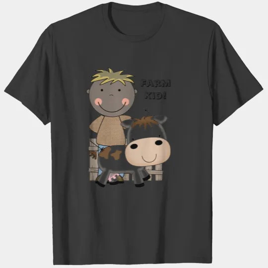 Country Fun! Farm Kid/Cow Toddler 2T- 4T Tee T-shirt