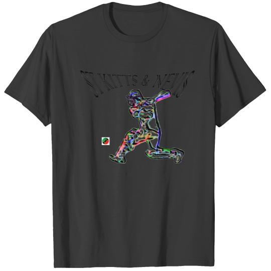 St Kitts and Nevis flag test series cricket t T-shirt