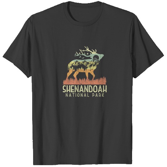 Shenandoah National Park Retro Vintage Mountain El T-shirt