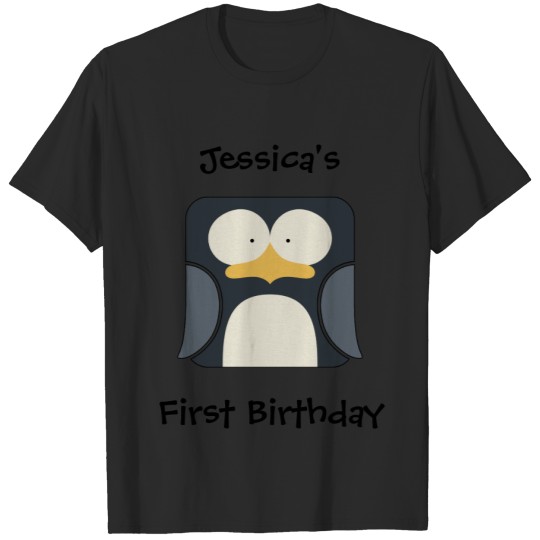 Discover Baby's First Name and Event With Cute Penguin T-shirt