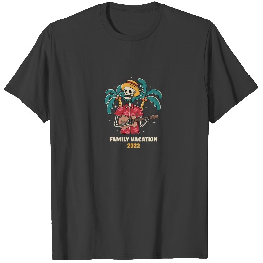 Family Beach Vacation 2022 - Palm Tree Skeleton T-shirt