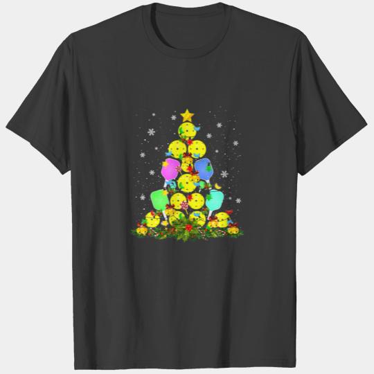 Pickleball Christmas Tree Santa Pickleball X-Mas L T-shirt