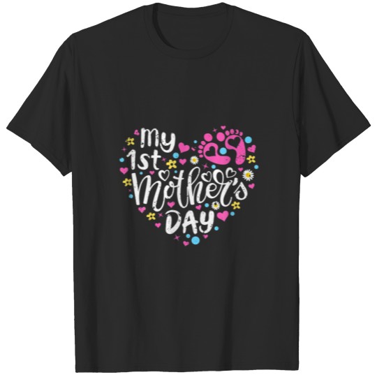 Discover Cute My First Mother's Day Heart Graphic Women T-shirt