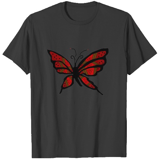 Red and Brown butterfly T-shirt