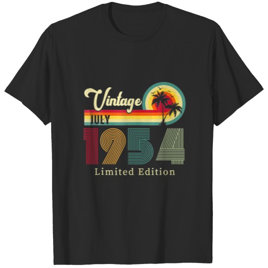 Discover Vintage July 1954 Birthday On The Beach 68Th T-shirt