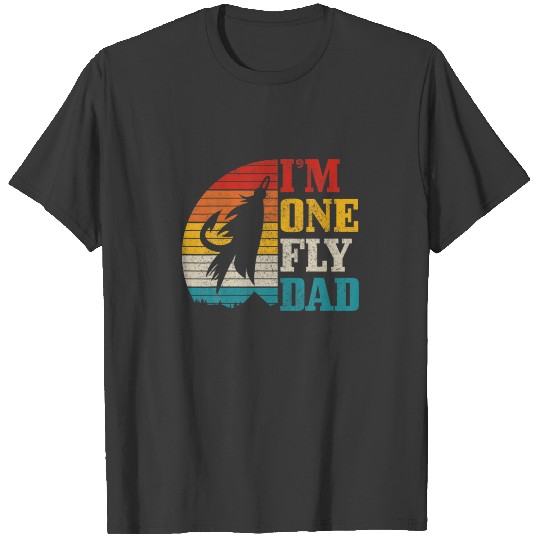Mens Fly Fishing Dad Vintage Funny Trout Fisher T-shirt