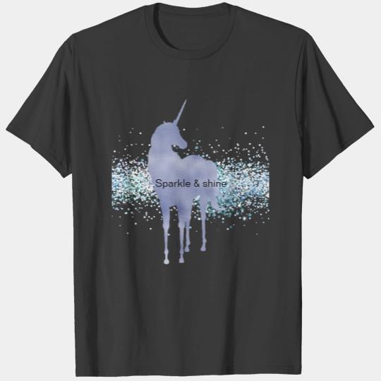 Discover Purple Unicorn Sparkle Aqua Glittery Confetti T-shirt