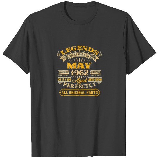 Legends Were Born In May 1962 60Th Birthday Vinage T-shirt
