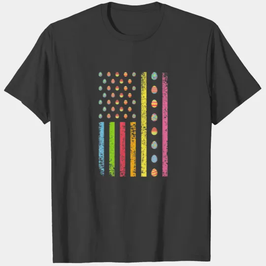 Easter Day American Eggs Flag Funny Men Women T-shirt