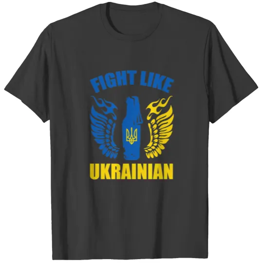 Fight Like Ukrainian - Molotov cocktail T-shirt