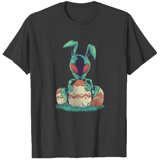 Alien Holding an Easter Egg Dressed as Easter T-shirt
