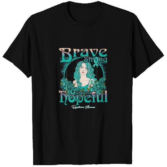 Dysautonomia Awareness Brave Strong Grateful Hopef T-shirt