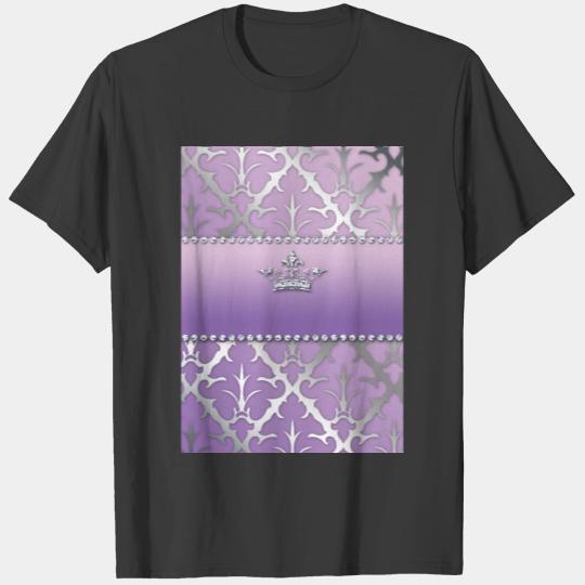 Sweet 16 Birthday Damask Baby Shower Crown T-shirt