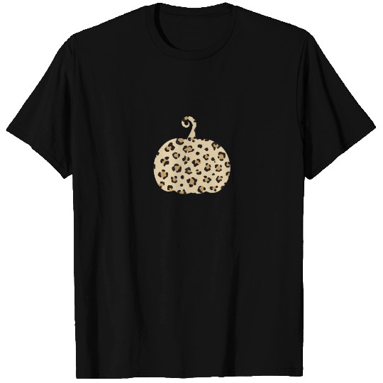 Fall Pumpkin Leopard Cheetah Print T-shirt