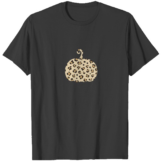 Fall Pumpkin Leopard Cheetah Print T-shirt