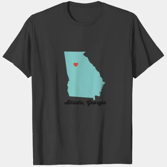 Atlanta, GA - graphic heart Atlanta Georgia design T-shirt