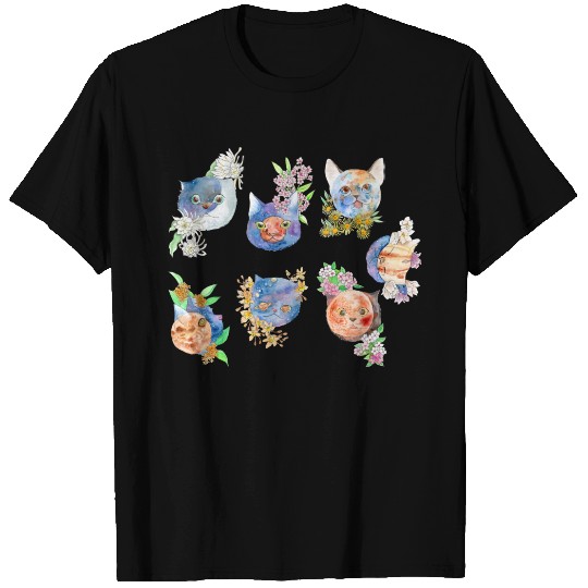 Space cat (universe cat/universe gate) T-shirt