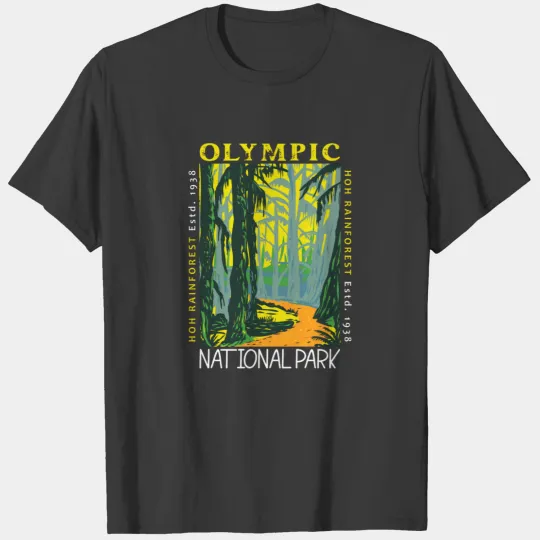 Olympic National Park Hoh Rainforest Distressed T-shirt
