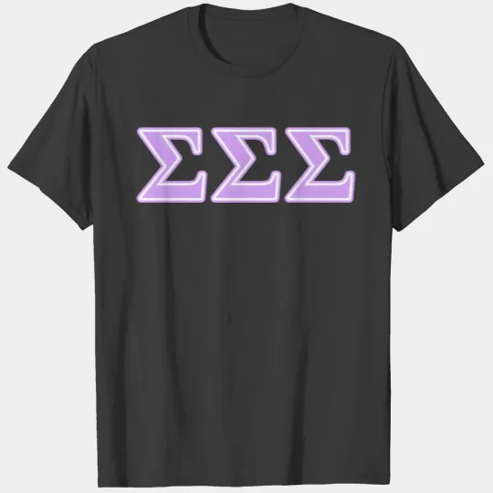 Sigma Sigma Sigma Lavender Letters T-shirt
